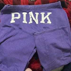 Victoria’s Secret PINK sweats. Pink in white across the butt